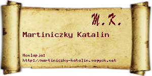 Martiniczky Katalin névjegykártya